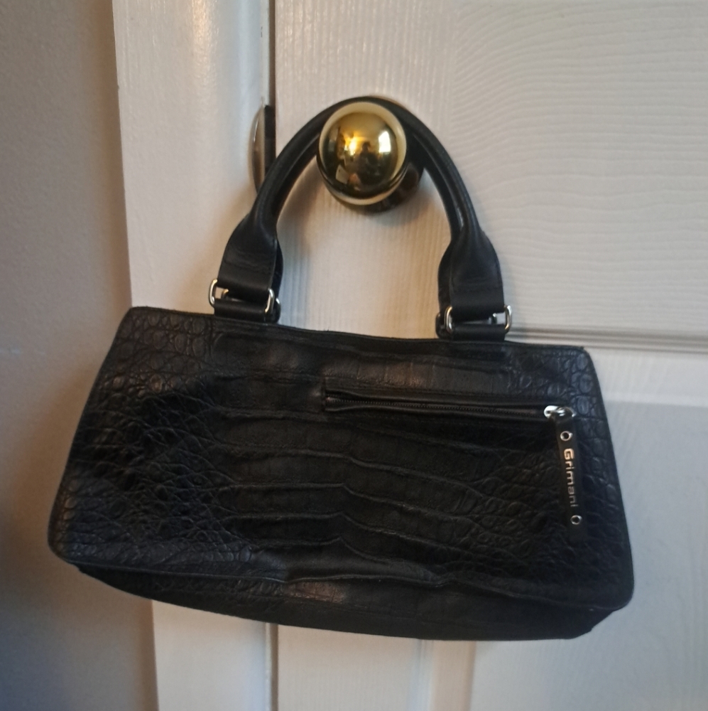 Grimani Croc embossed leather bag - Italian made
